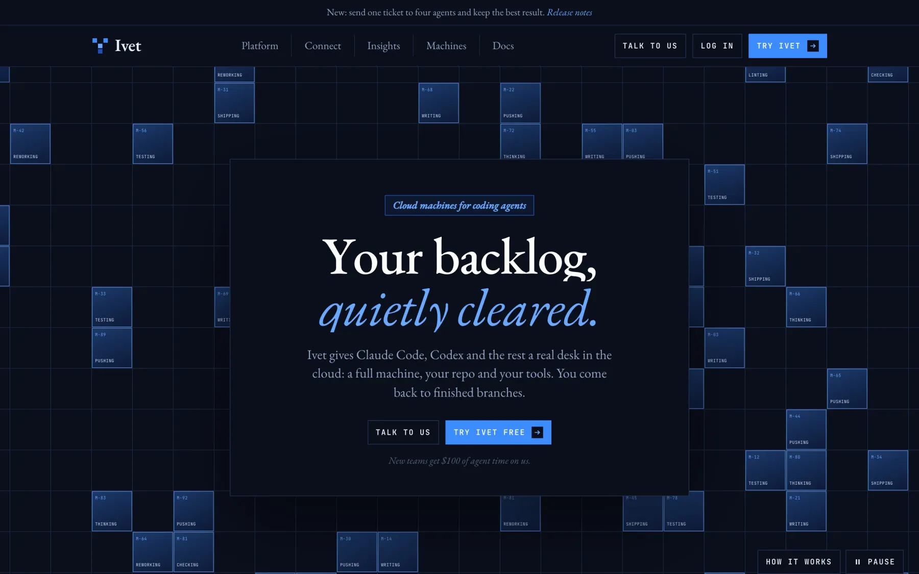 Homepage of the Ivet website
